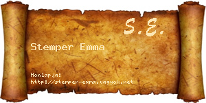 Stemper Emma névjegykártya